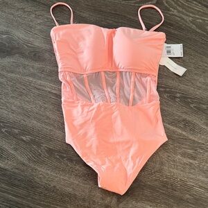 Elegant Pink Women's One-Piece Swimsuit